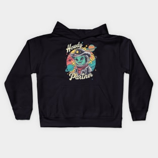 Space Cowboy Greeting: Intergalactic Rodeo Kids Hoodie